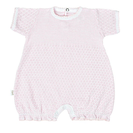 Paty Solid Color Ruffle Hem SS Bubble-Pink