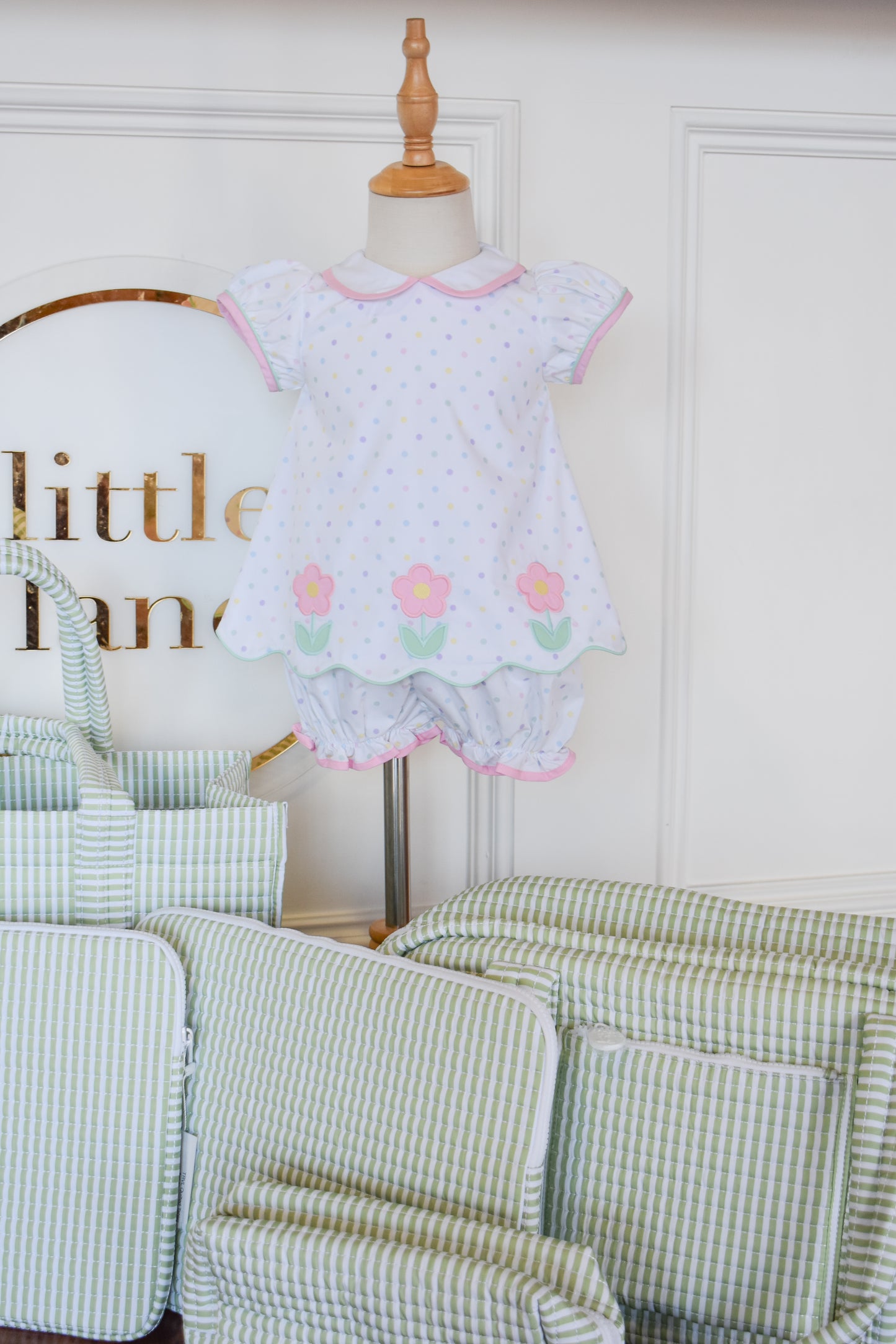 Petal & Dot Bow Back Bloomer Set