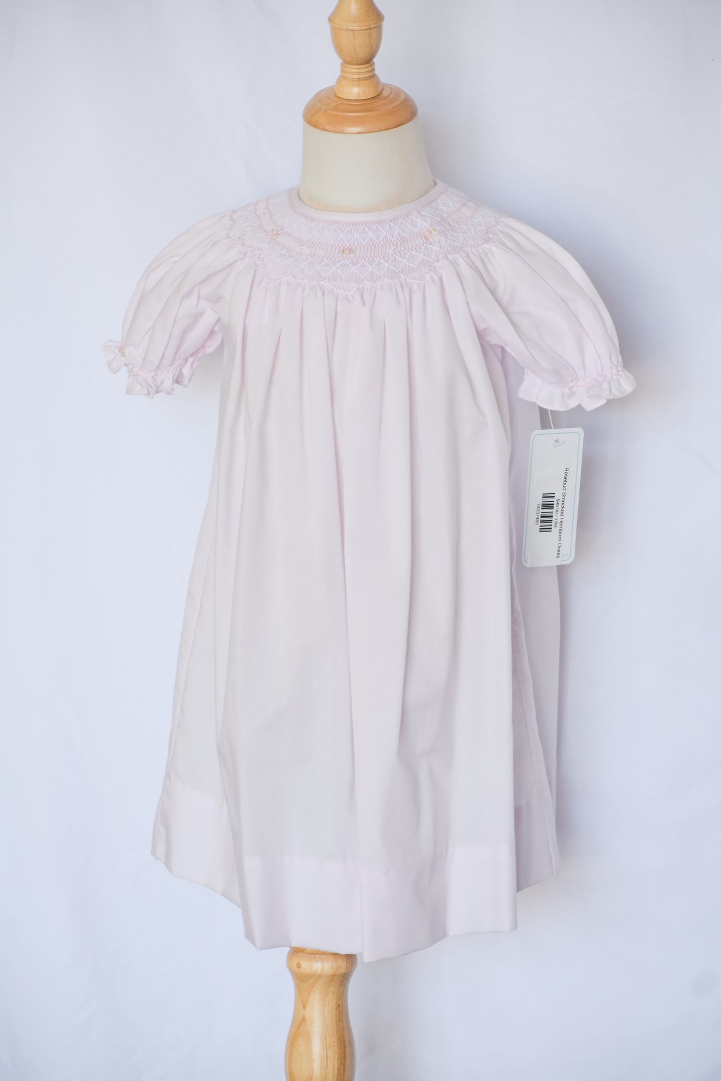 Rosebud Smocked Heirloom Dress