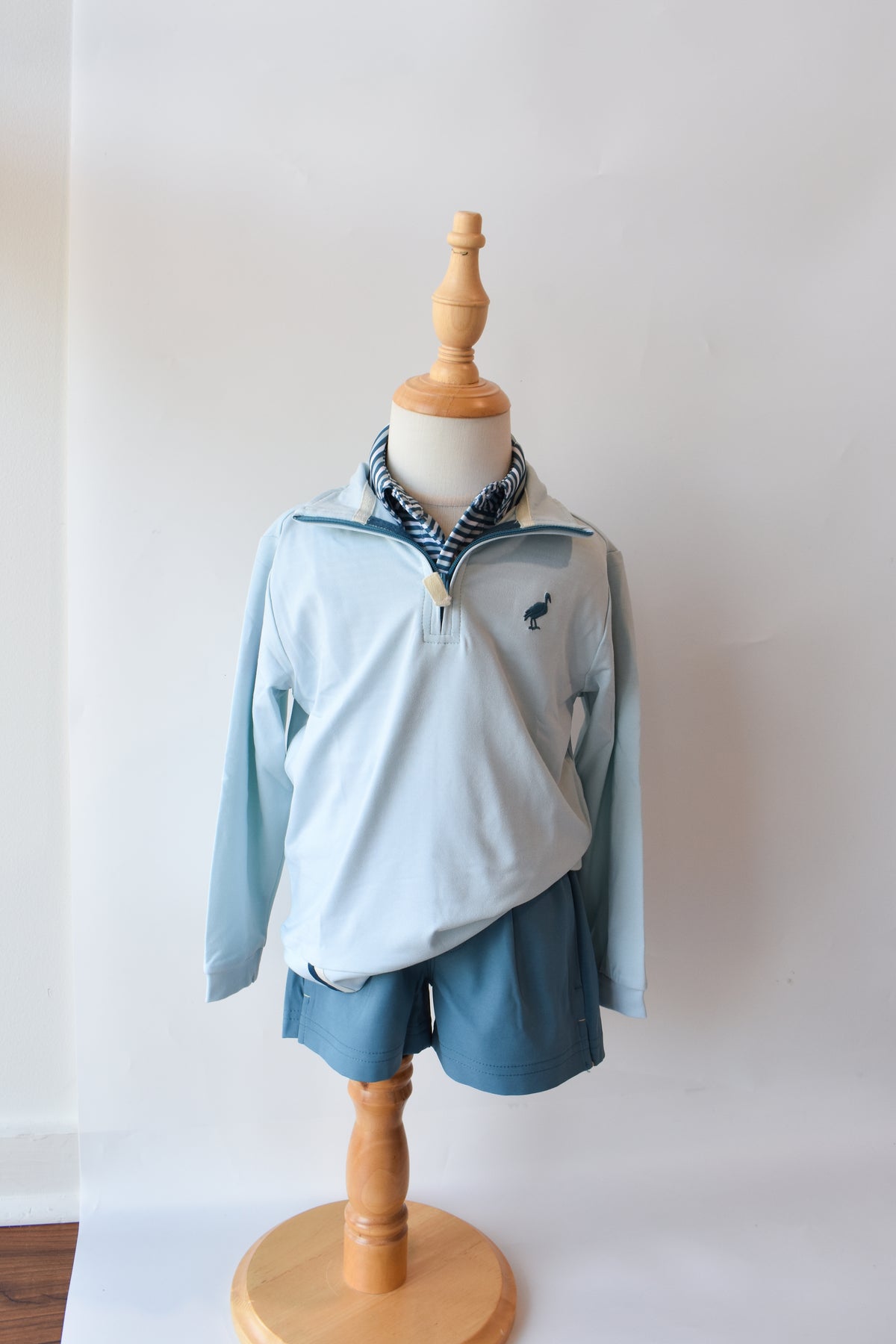 Prepletic Prim and Proper Polo-Barnsley Blue/Khaki Sumner Stripe