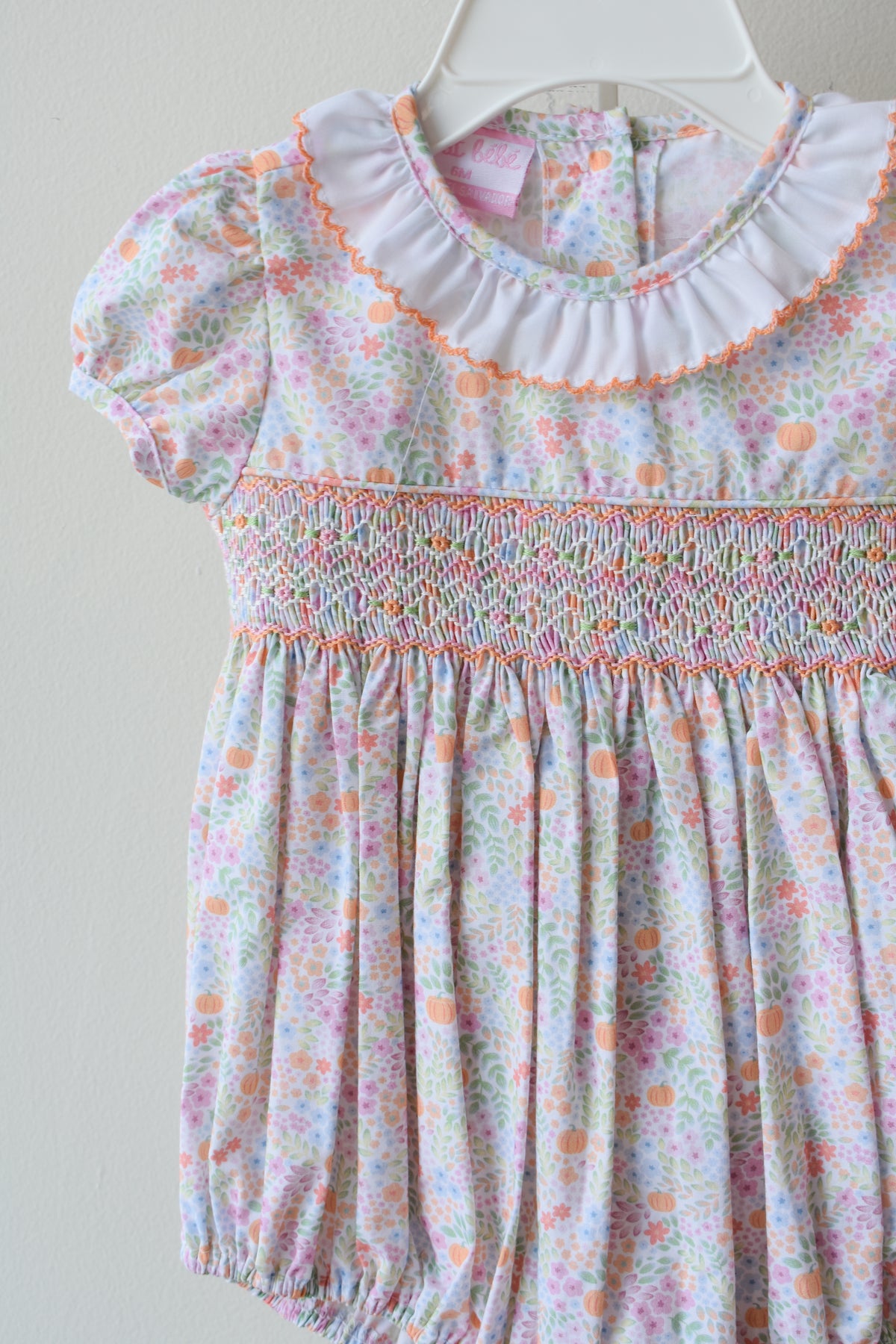 Pumpkin Patch Florals Smocked Bubble