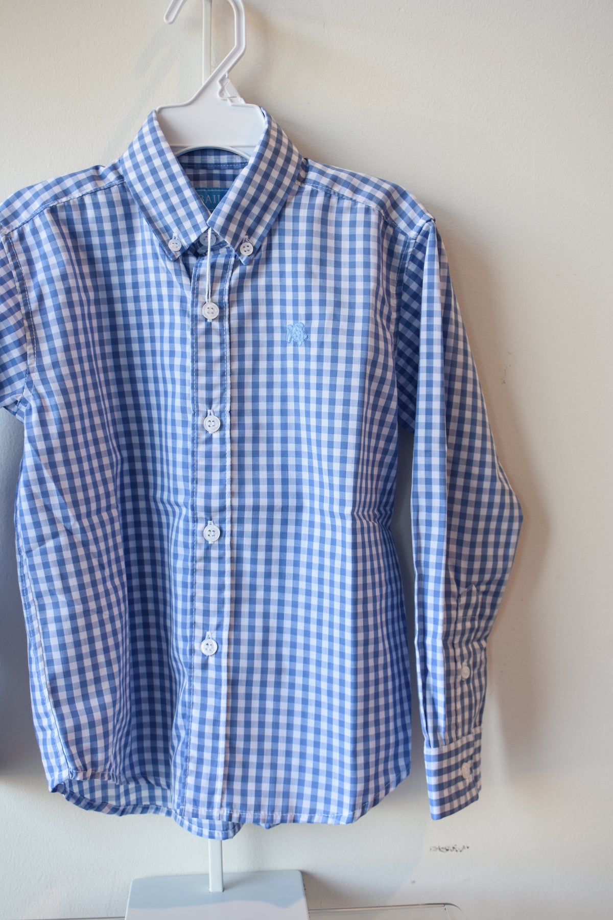 Roscoe Button Down Dress Shirt-Blue Check