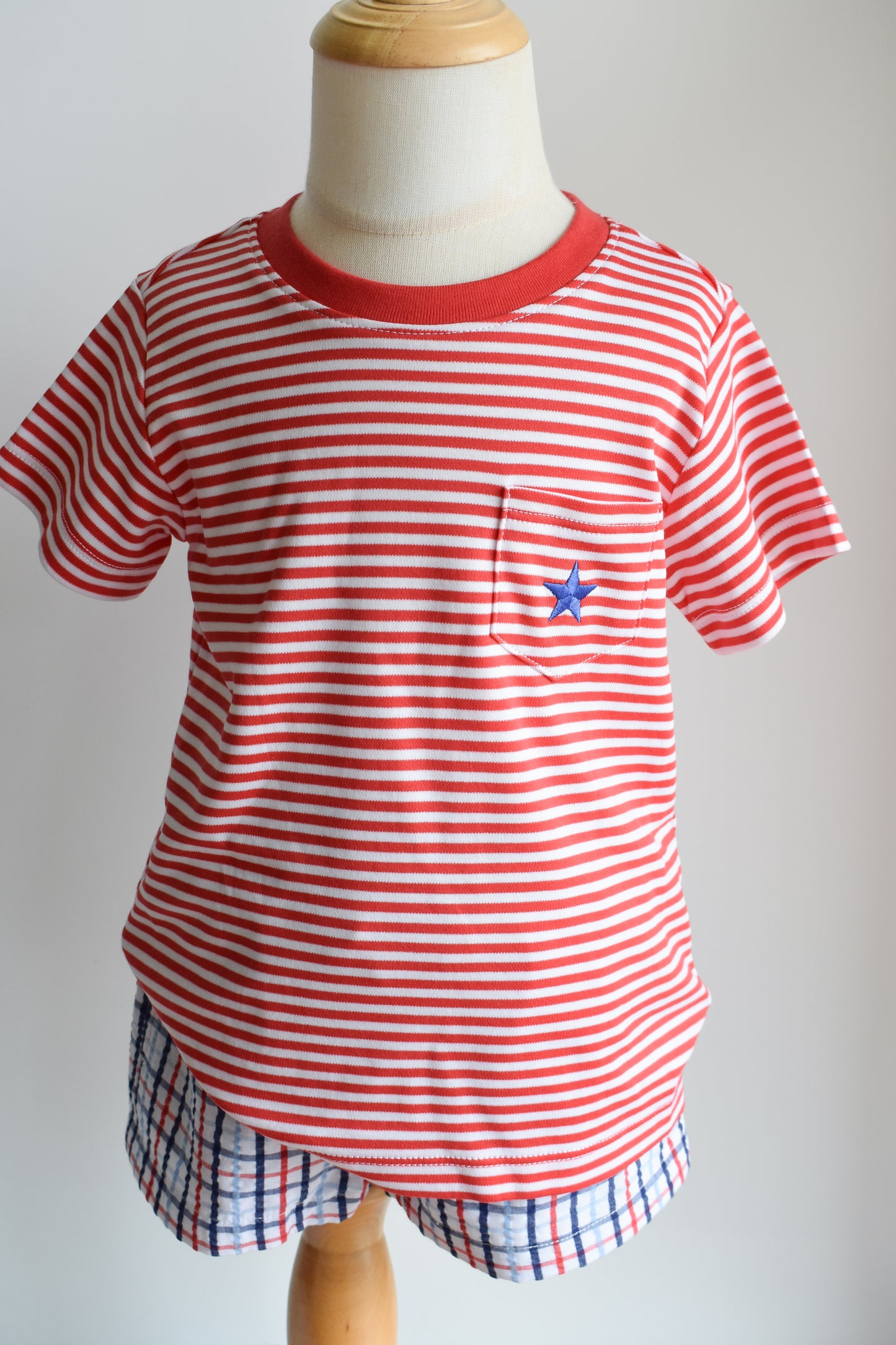 Carter Crewneck-Richmond Red Striped/Royal Star