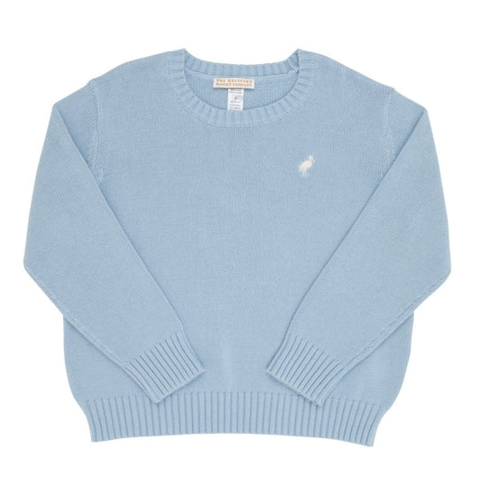 Isaac's Sweater-Barrington Blue/Palmetto Pearl