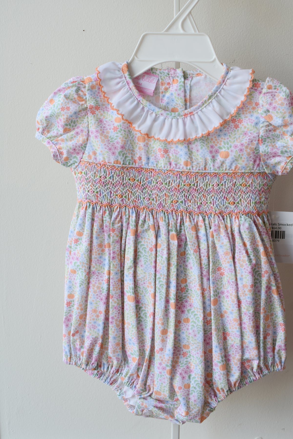 Pumpkin Patch Florals Smocked Bubble