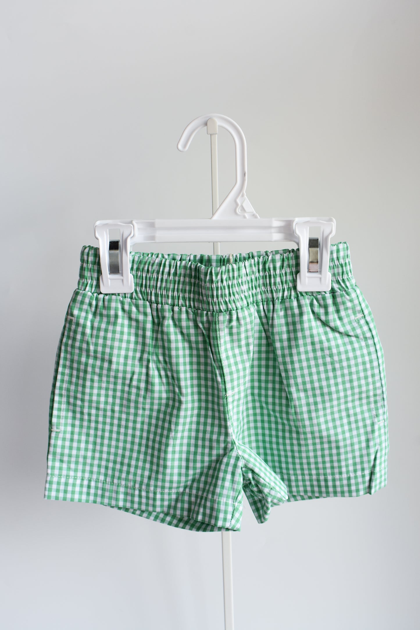 Sheffield Shorts-Gibson Green Mini Gingham