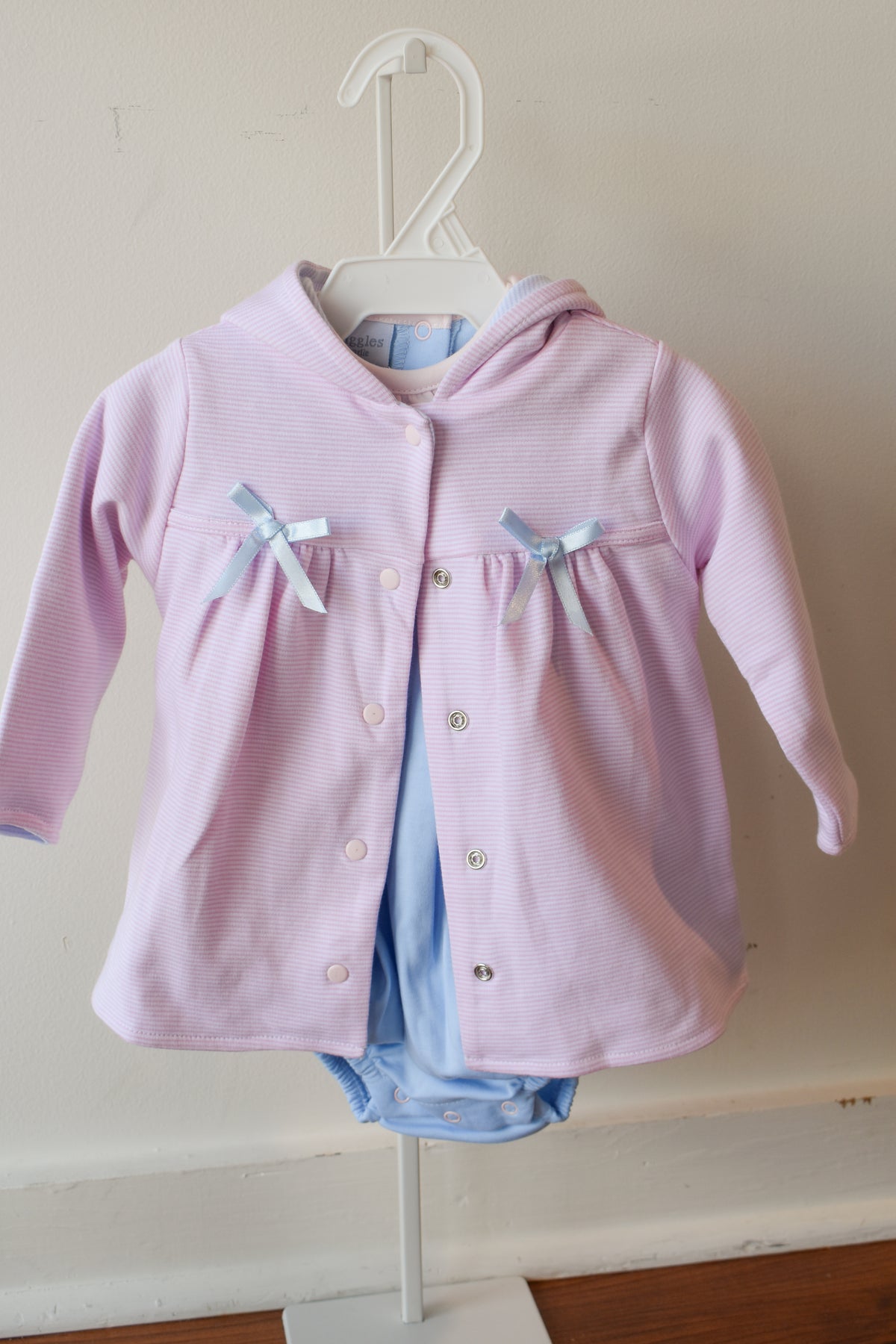 Pink Mini Stripe Bow Jacket