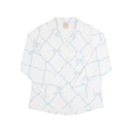 Women's Let Me Lounge Long Sleeve-Blue Belle Meade Bow