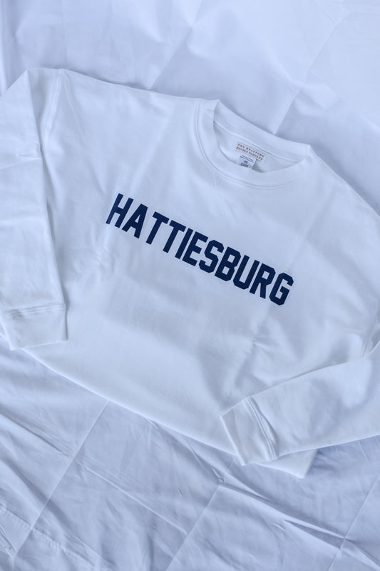 Women's "Hattiesburg" City Hopper Sweatshirt-Worth Ave White/Navy