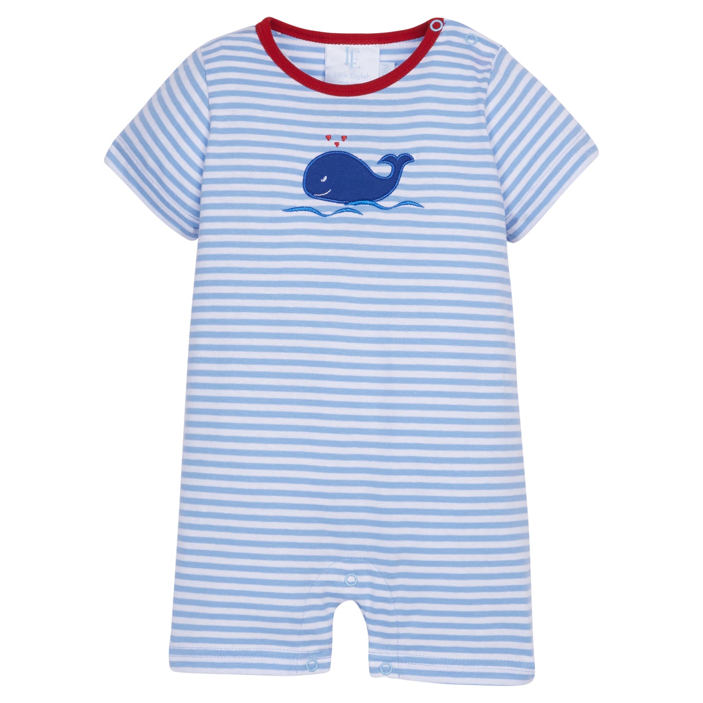 Whale Appliqué Romper-Boy