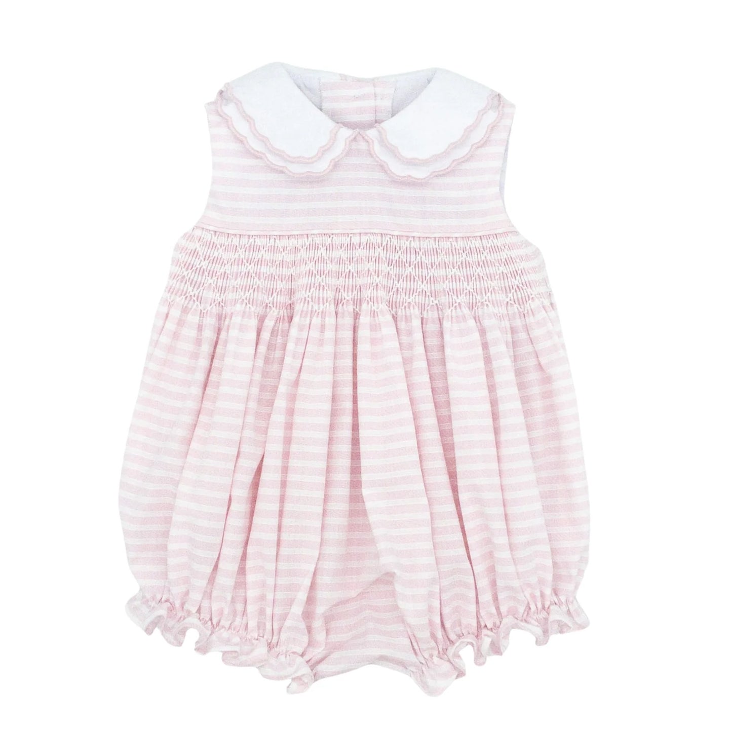 Pink Pinstripe Double Collar Marion Bubble