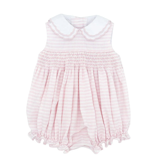 Pink Pinstripe Double Collar Marion Bubble