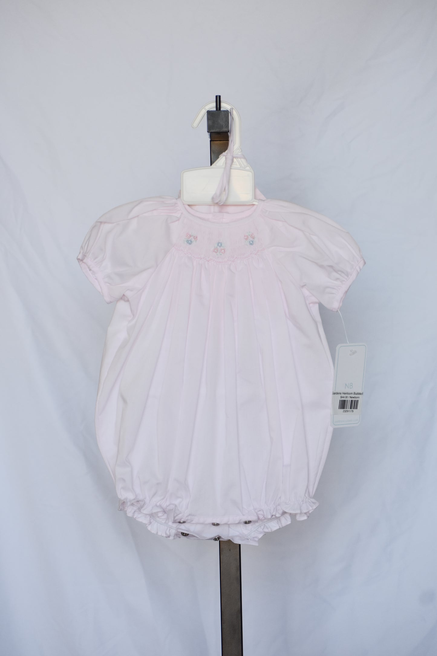 Pink Gardens Heirloom Bubble/Bonnet Set