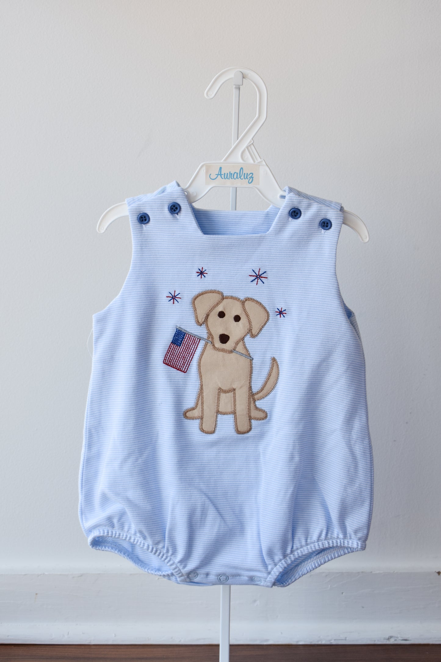 Patriotic Pup Knit Boy Bubble