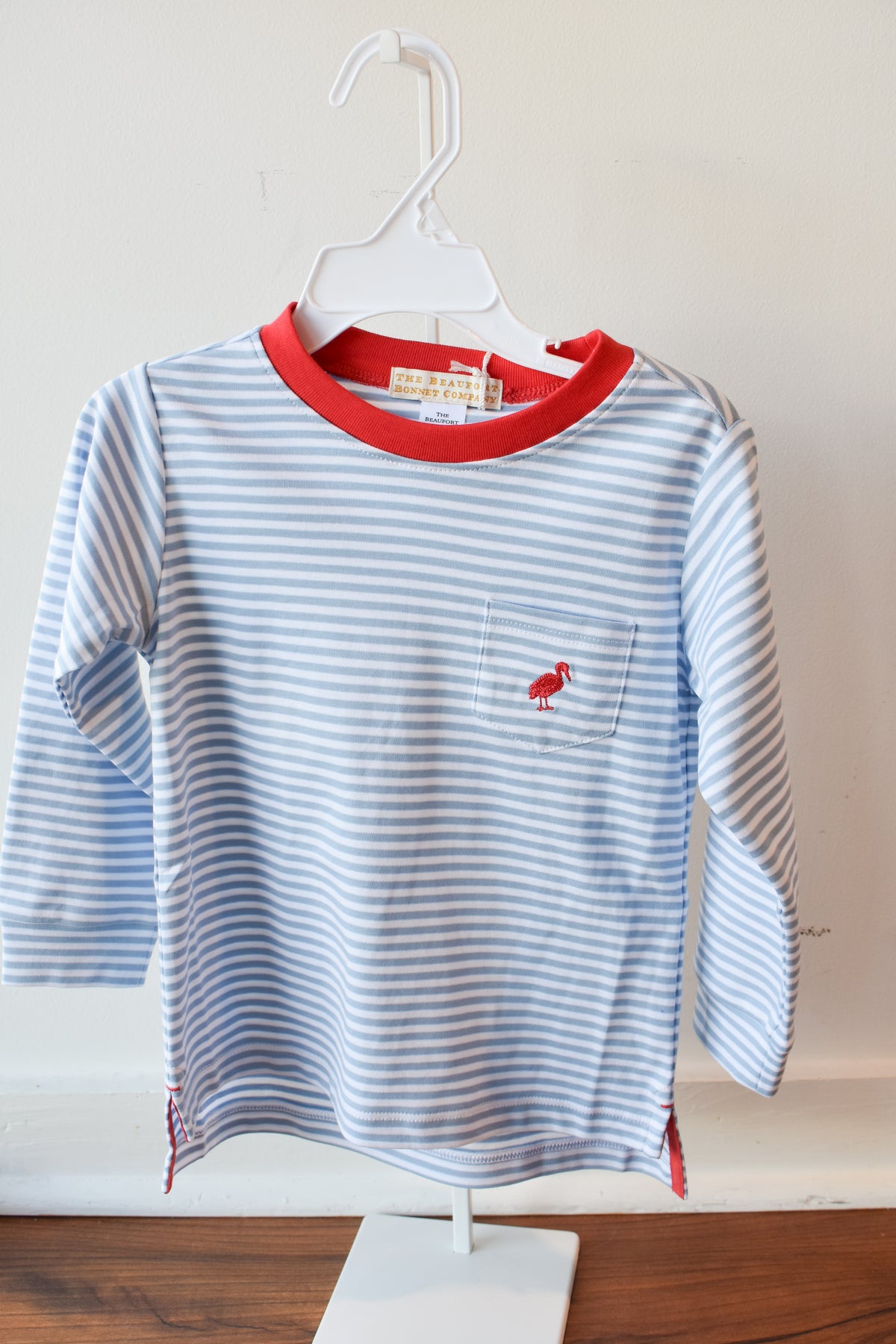 Long Sleeve Carter Crewneck-Barrington/Red Stripe