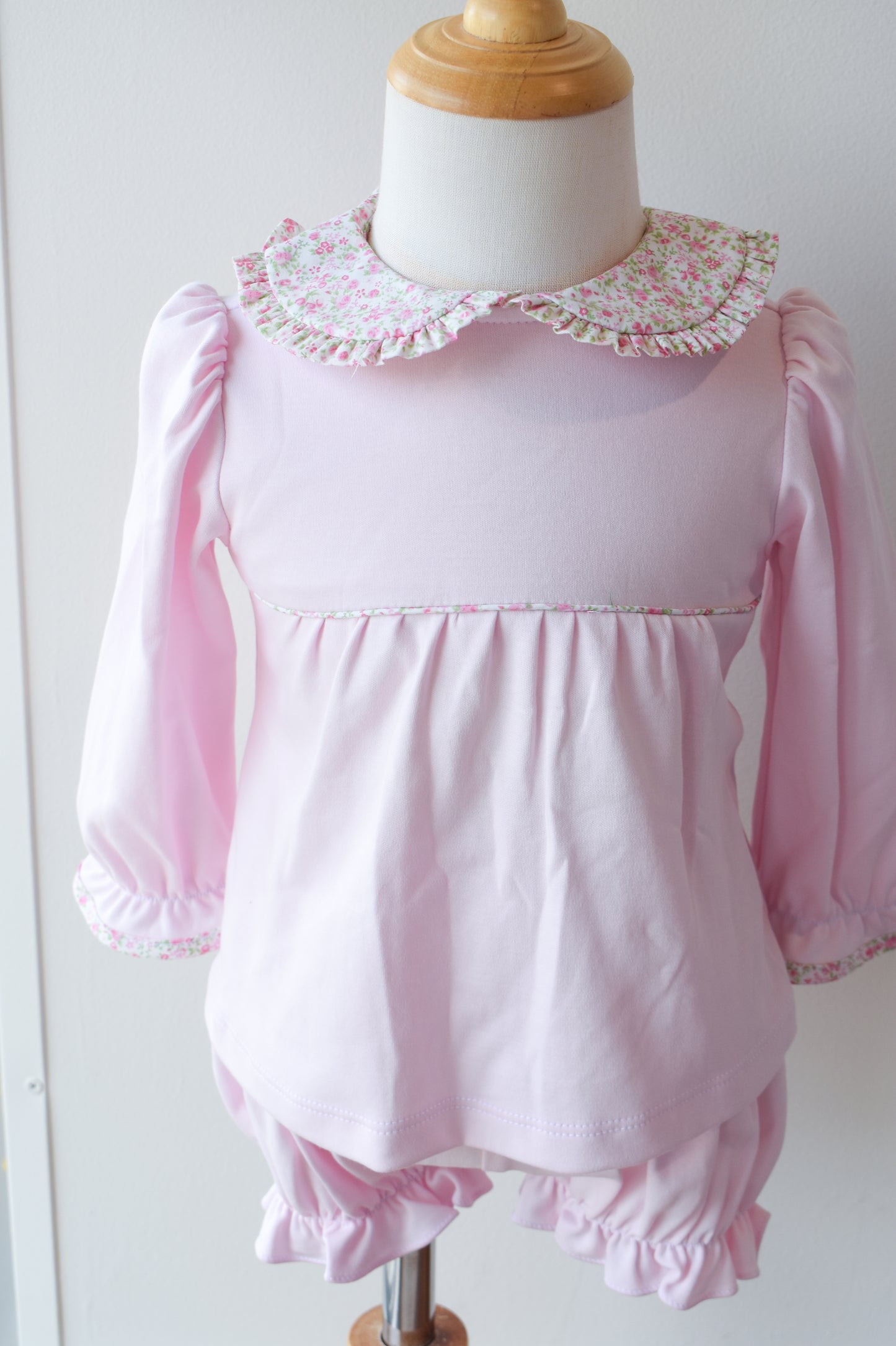 Franny's Floral Collar Knit Bloomer Set