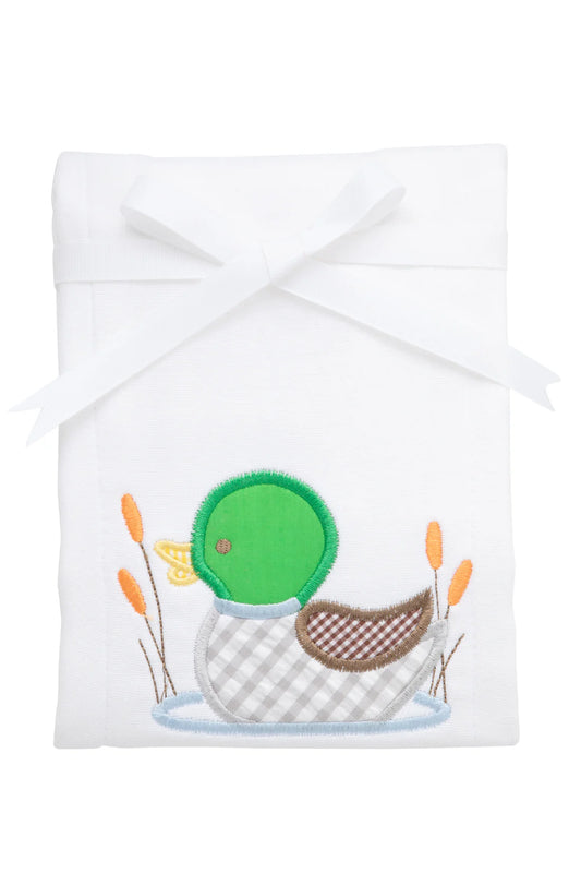 Applique Burp Cloth-Mallard