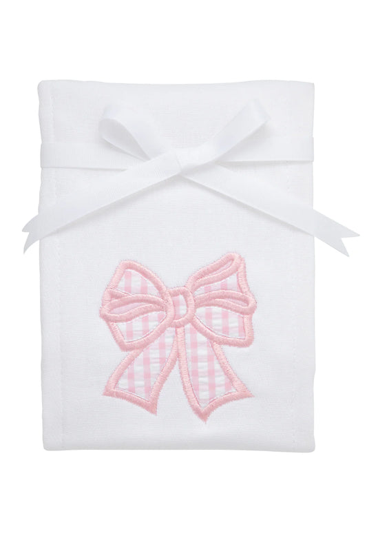 Applique Burp Cloth-Bow