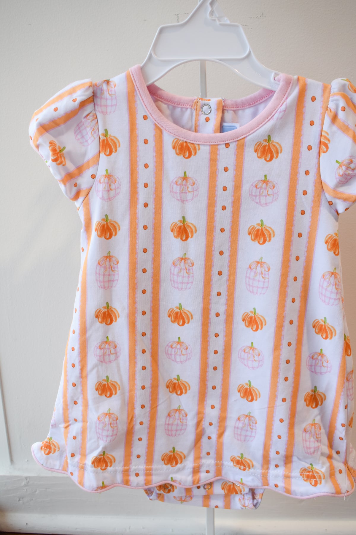 Pumpkin Patch Scallop Knit Bubble