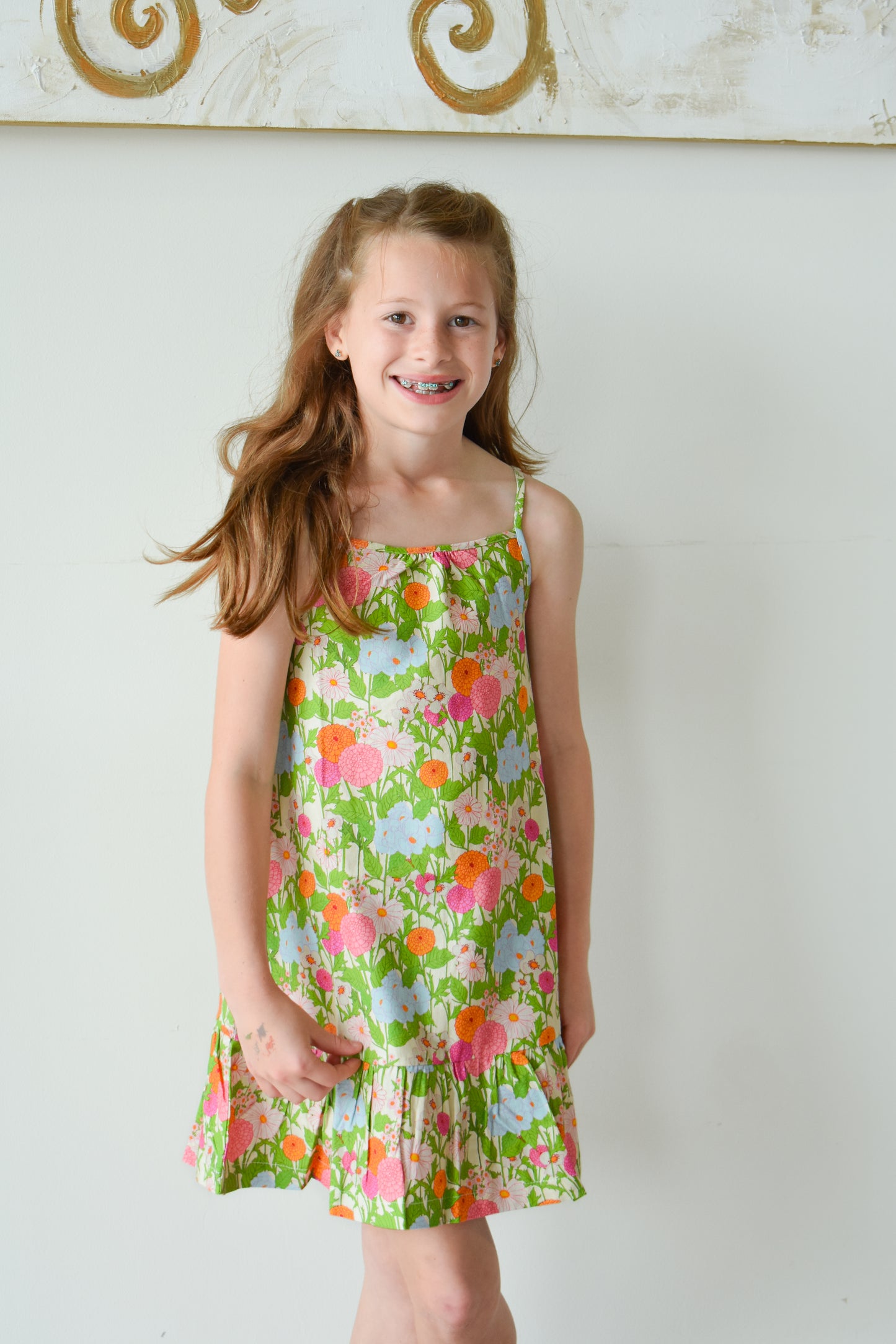 Strappy Dress-Longmeadow Floral