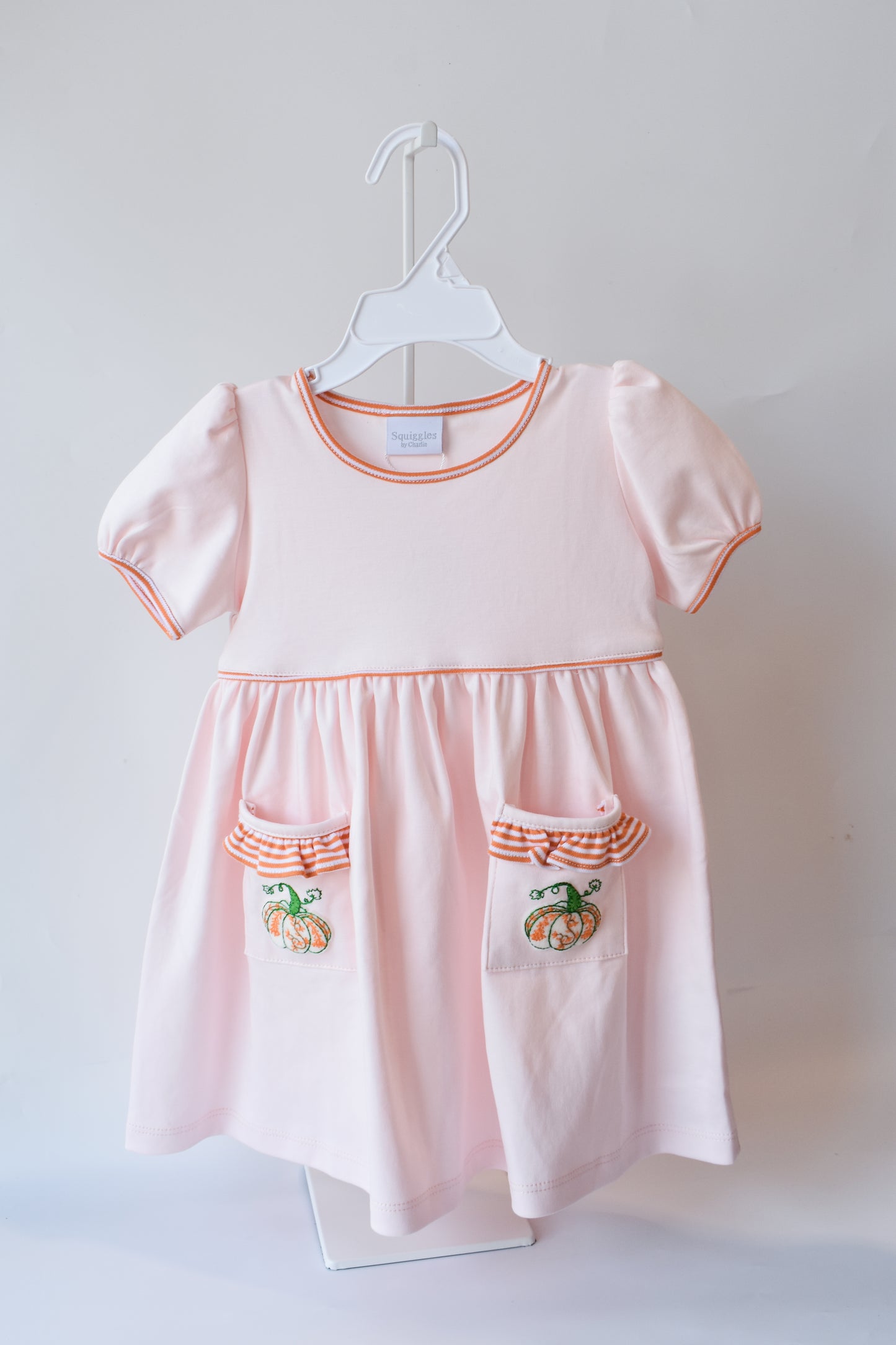 Pink Mini Pumpkin Pocket Dress