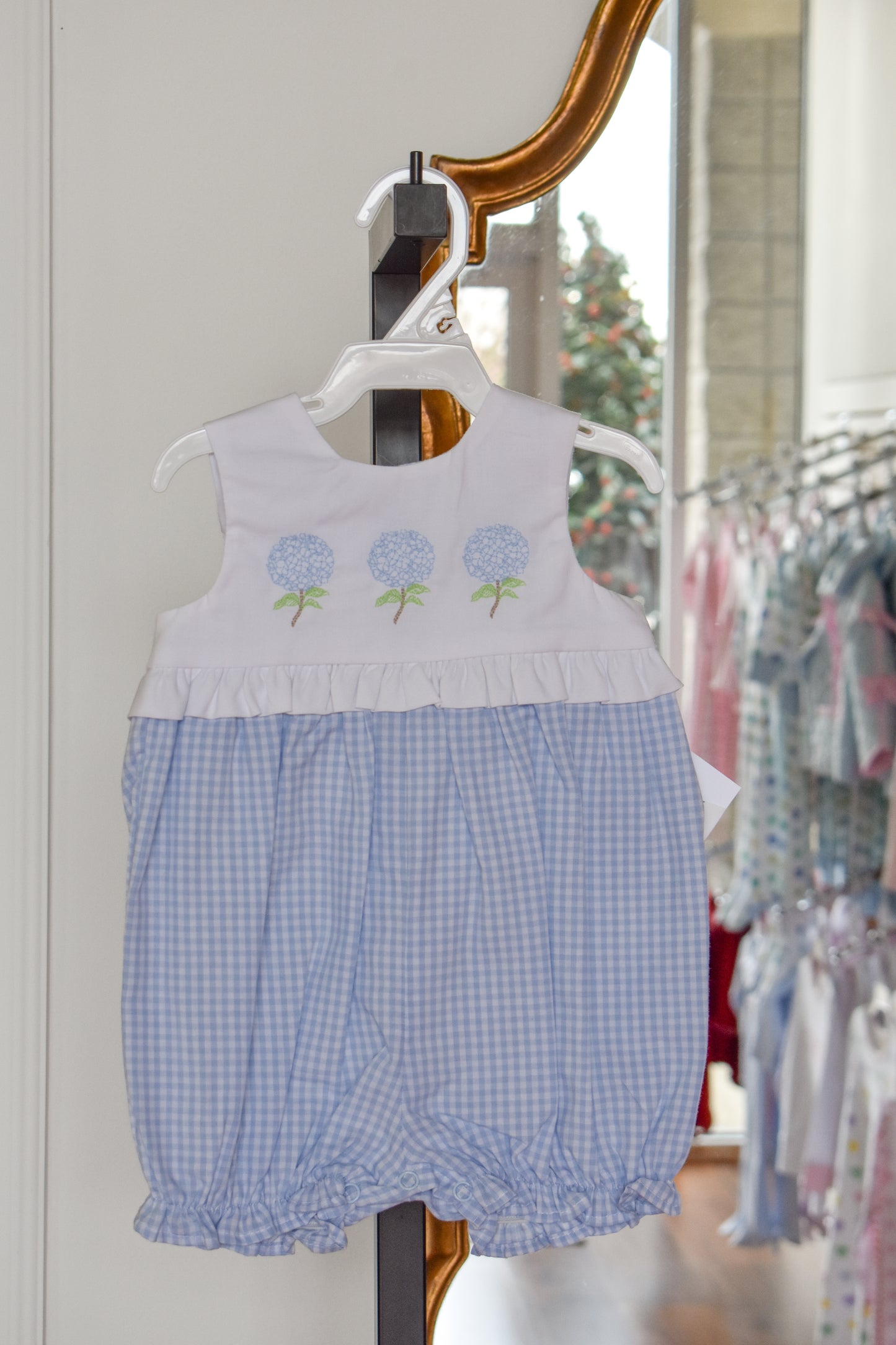 Blue Belle Ruffled Romper