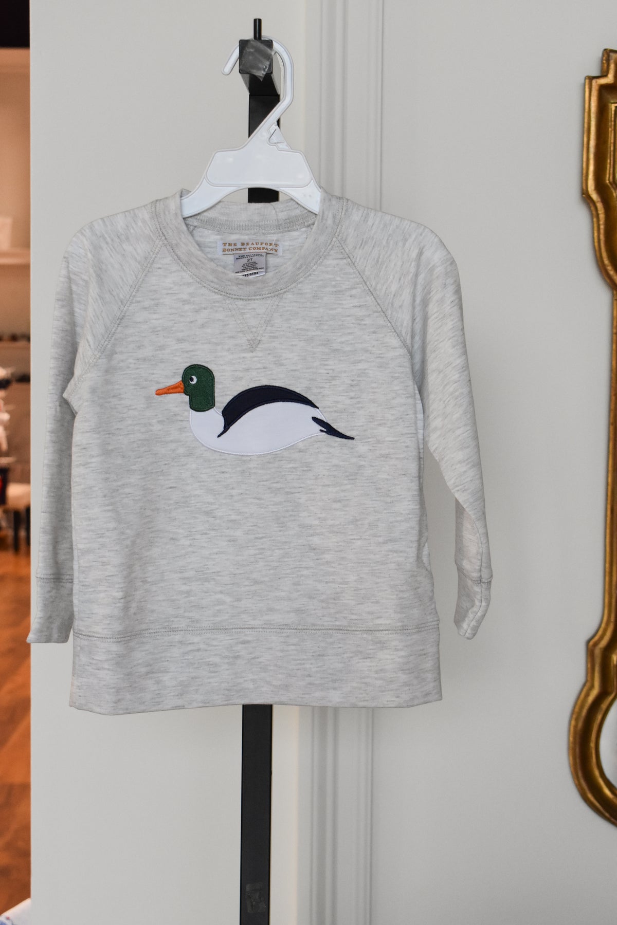 Cassidy Comfy Crewneck-Heathered Grey/Duck