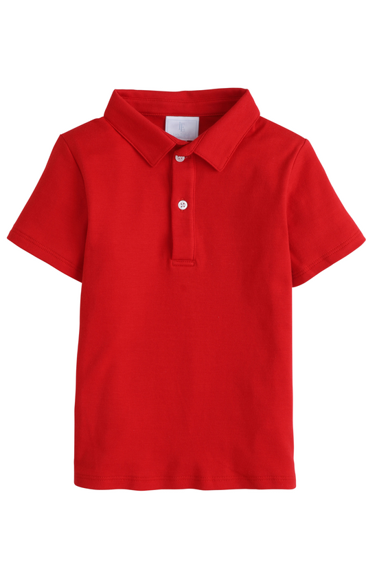 Basic Short Sleeve Polo-Red