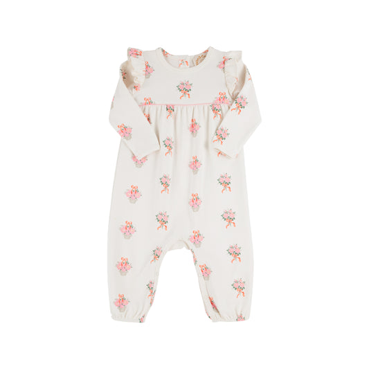 Leigh Ann Angel Sleeve Romper-Nonesuch Stems