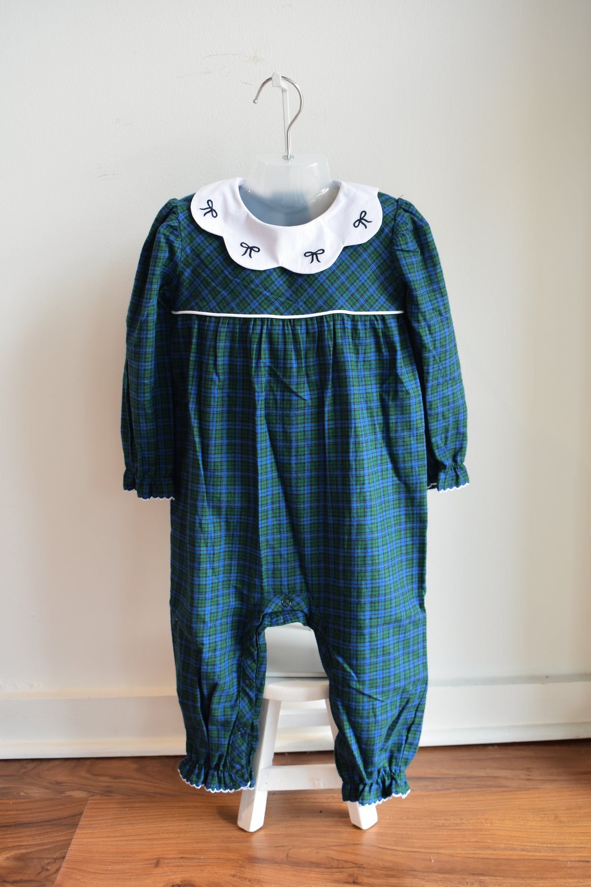 Long Sleeve Britt Romper-Flannel Woodlake Plaid