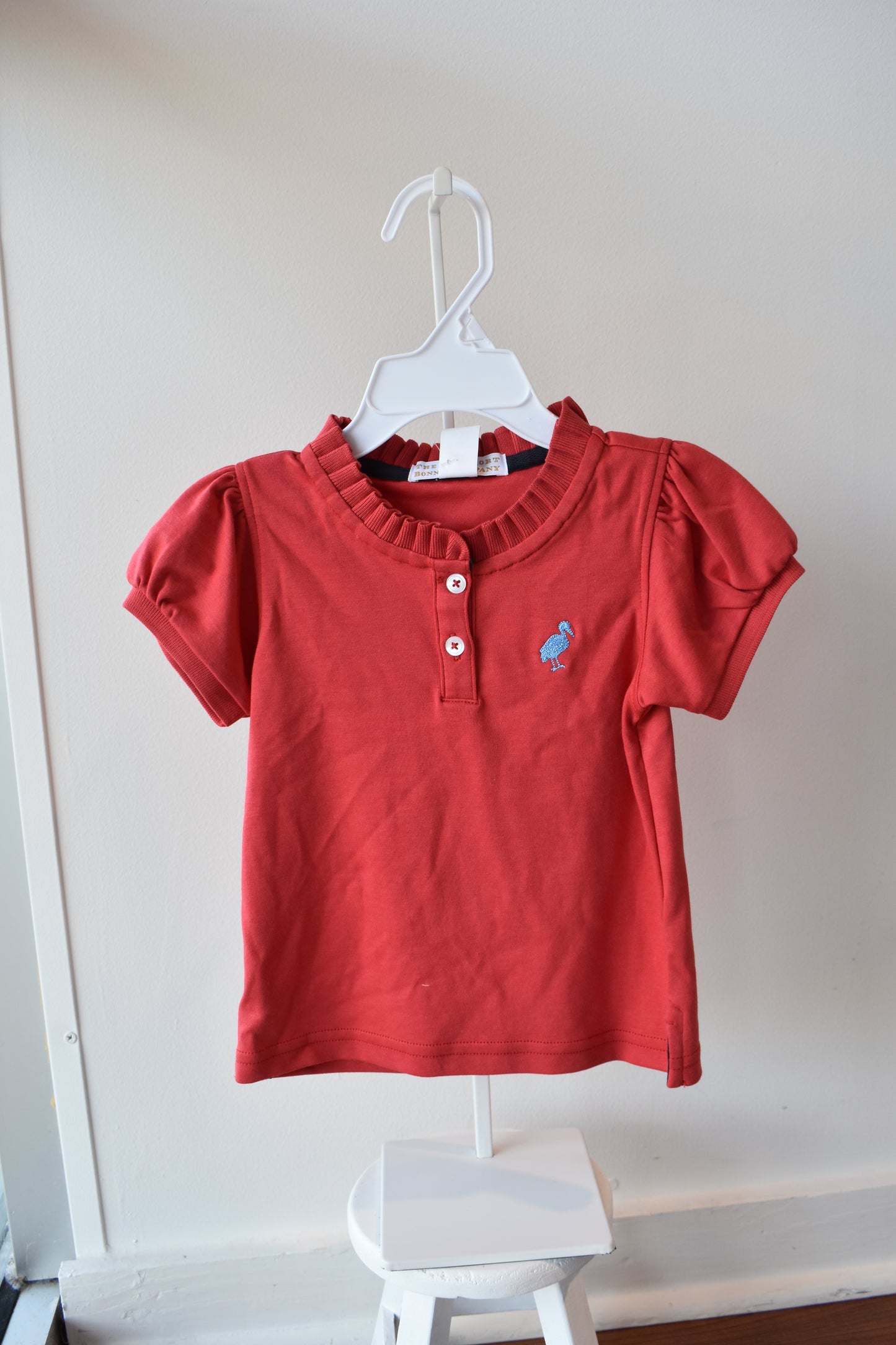 Little Miss Prim & Proper Polo-Richmond Red
