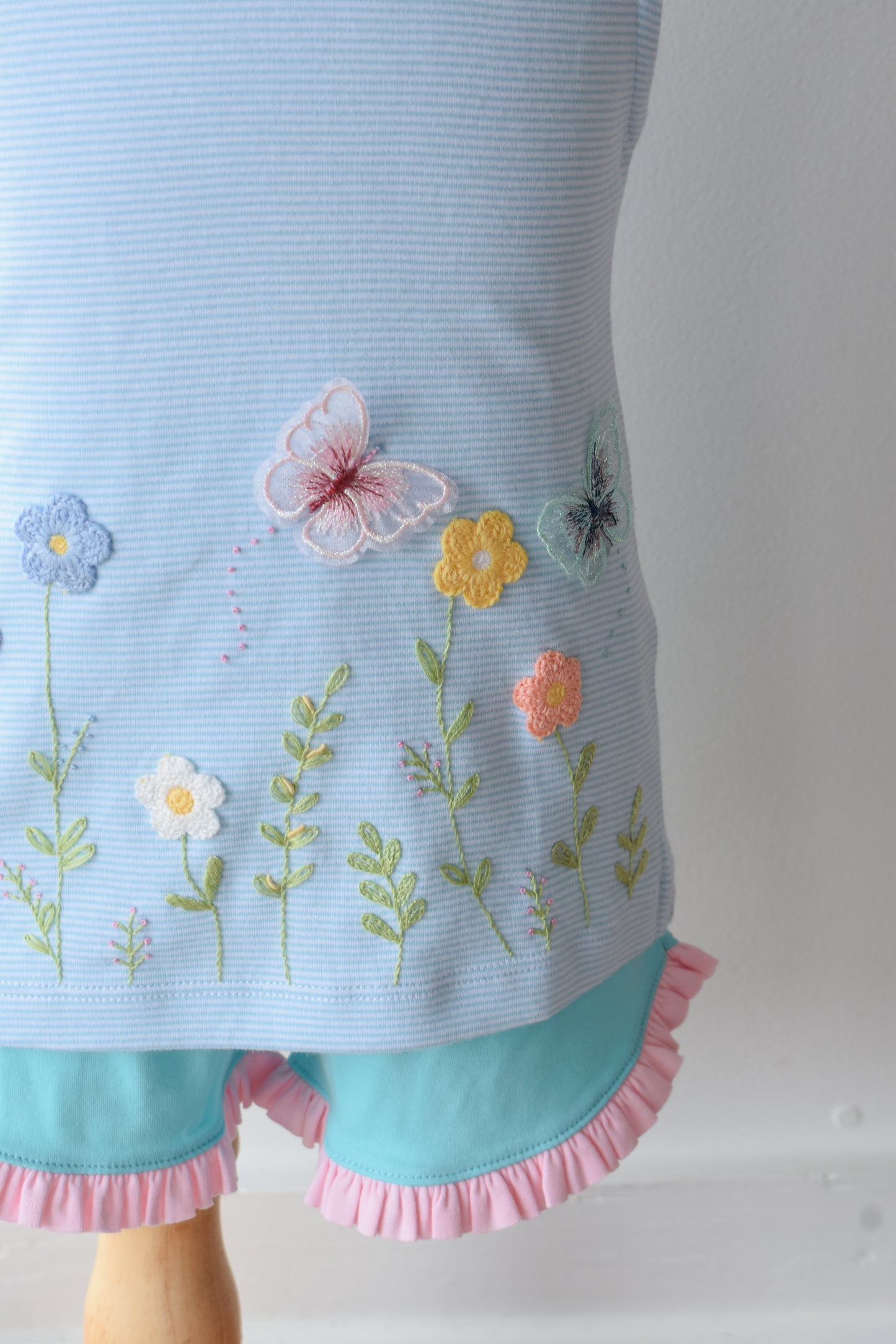 Butterfly Garden Ruffled Short Set