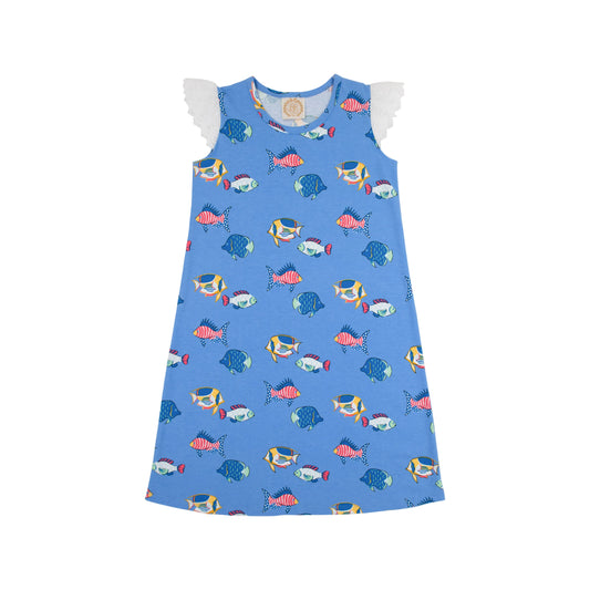 Sleeveless Eyelet Polly Play Dress-Here Fishy Fishy