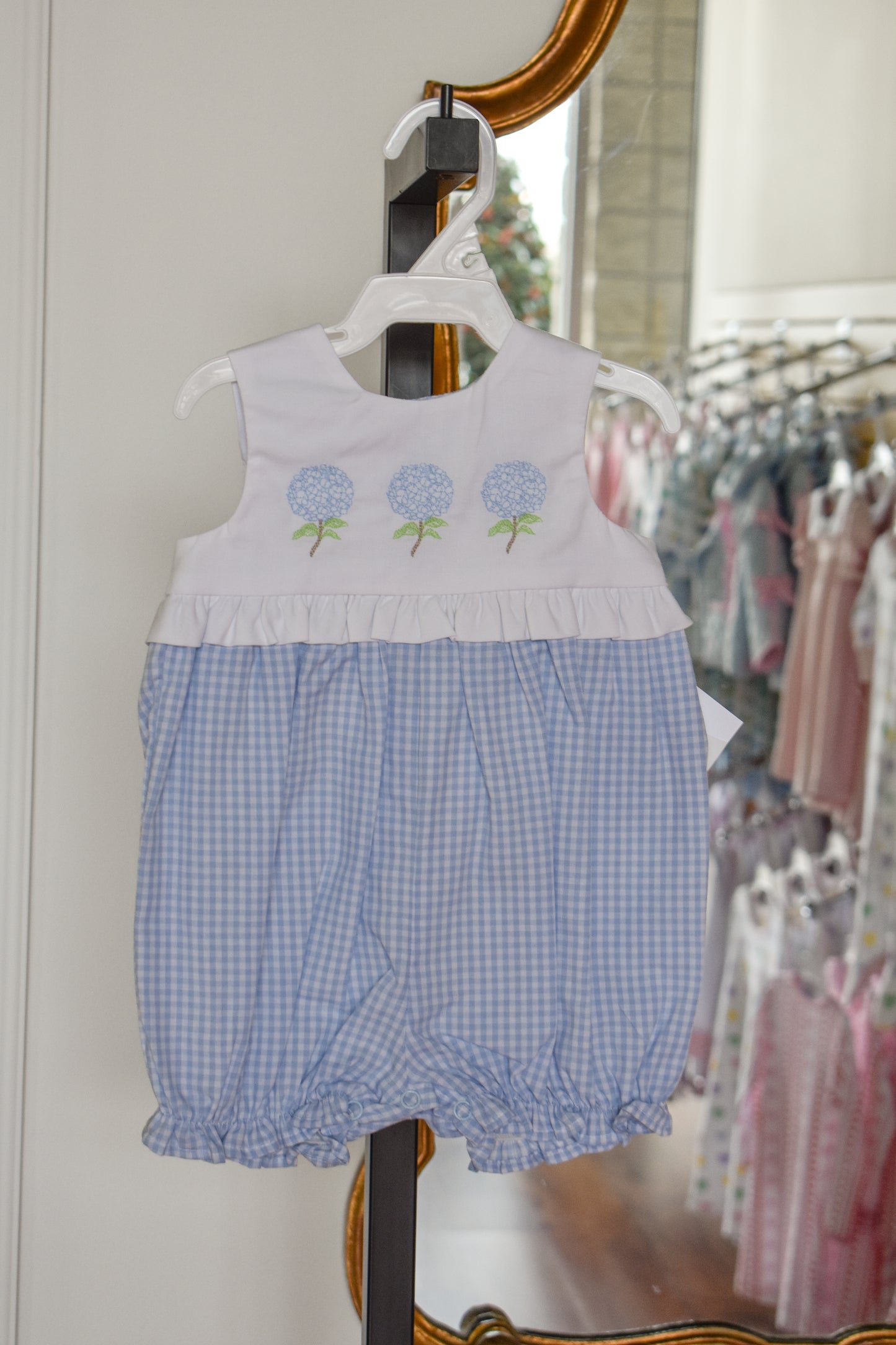 Blue Belle Ruffled Romper