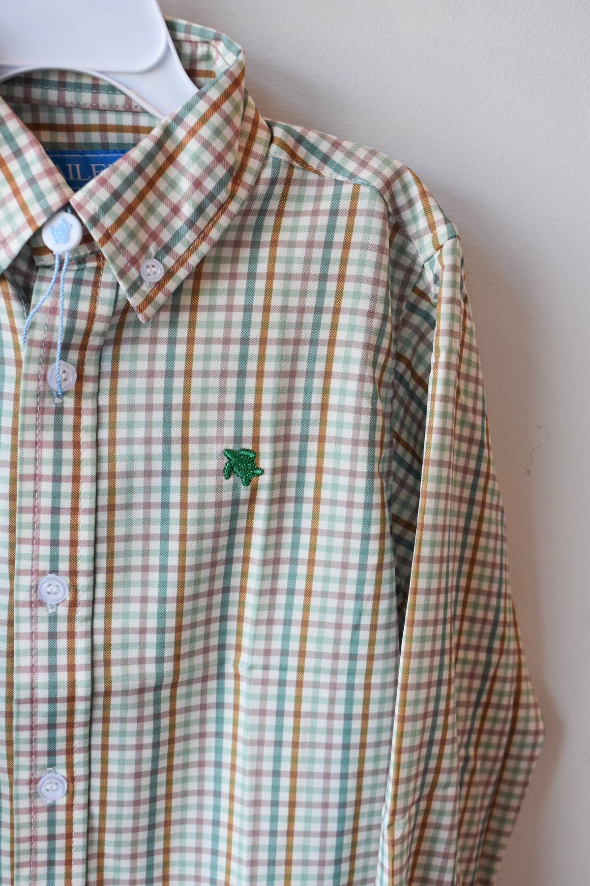 Performance Button Down Dress Shirt-Acorn Plaid