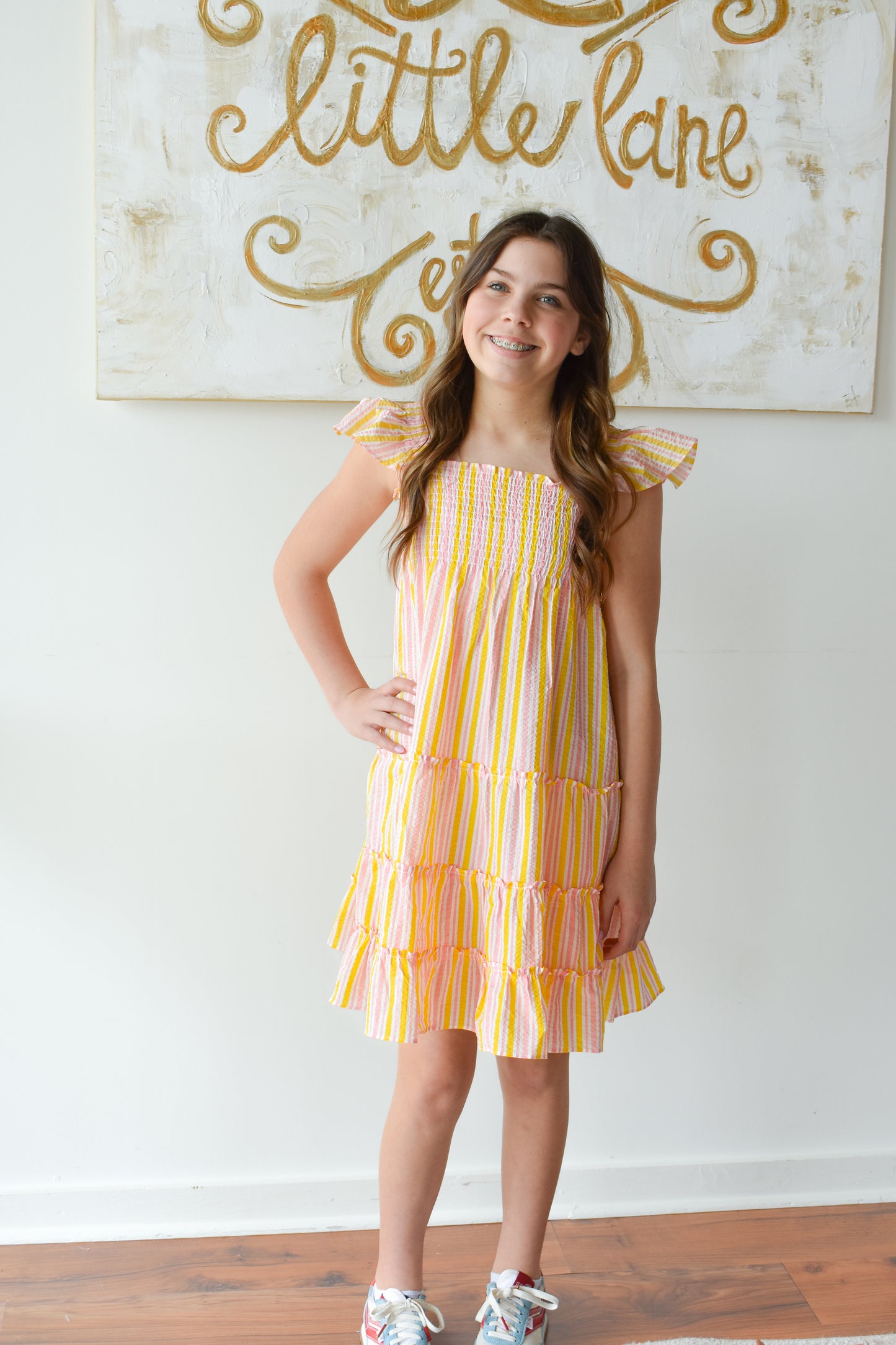 Twirl Dress-Buttercup Seersucker