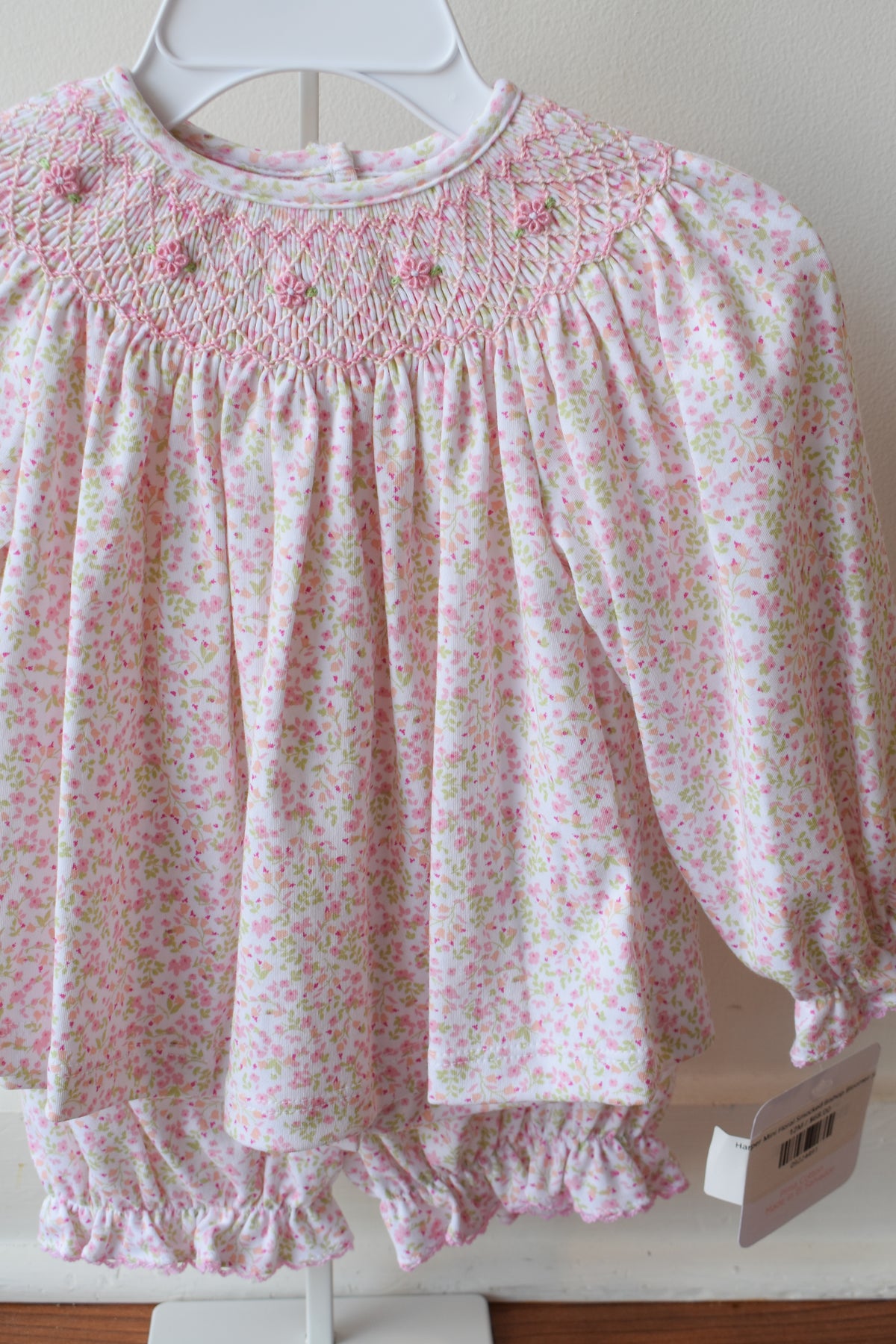 Harper Mini Floral Smocked Bishop Bloomer Set