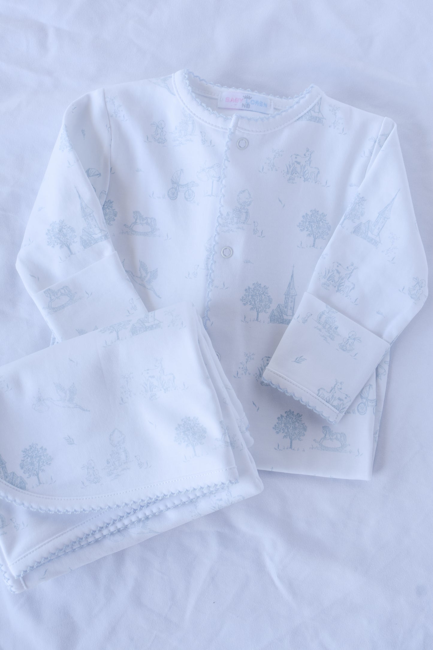 Blue Baby Toile Converter Gown