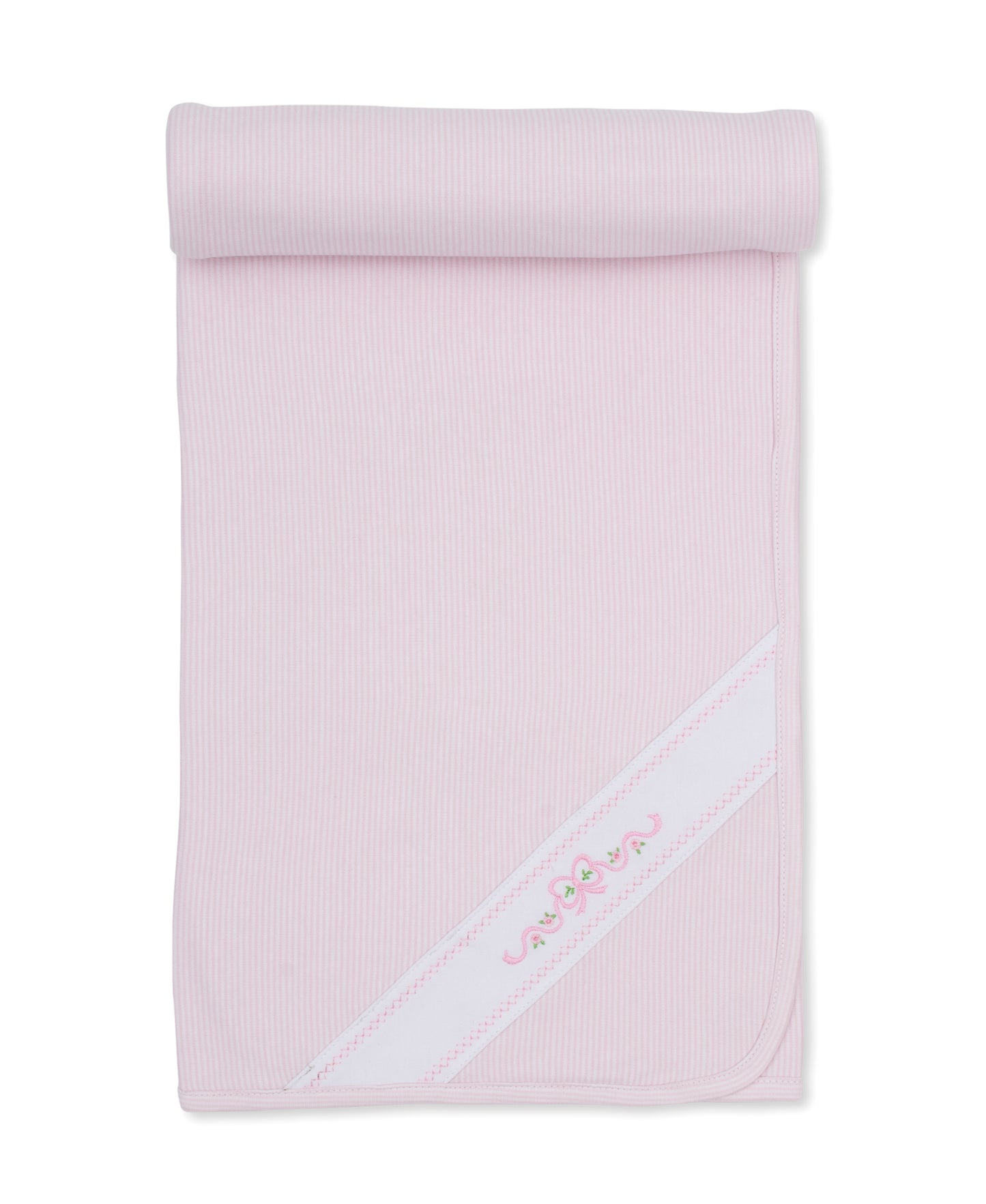 Classic Ribbon Floral Mini Stripe Blanket