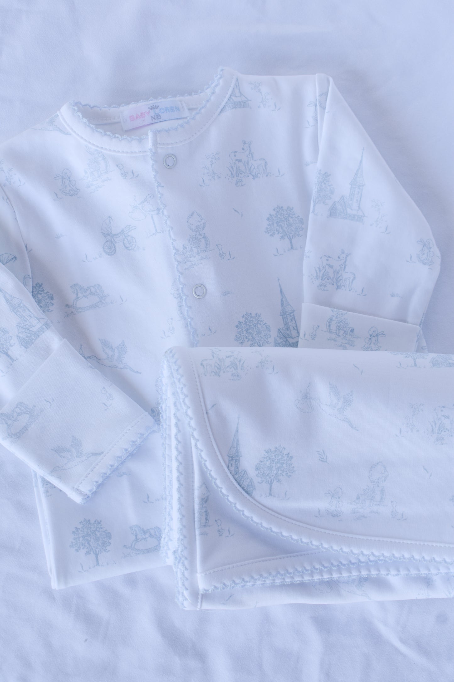 Blue Baby Toile Converter Gown