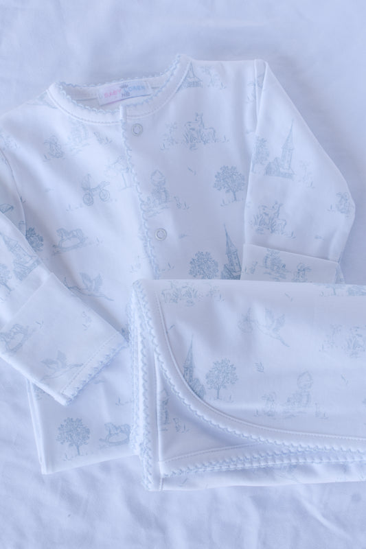 Blue Baby Toile Converter Gown