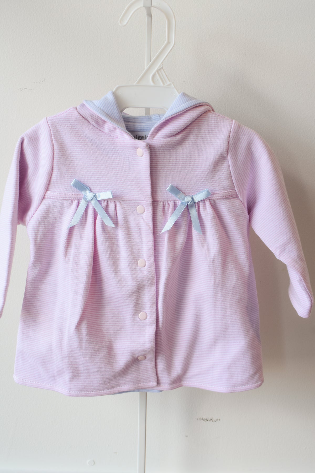 Pink Mini Stripe Bow Jacket