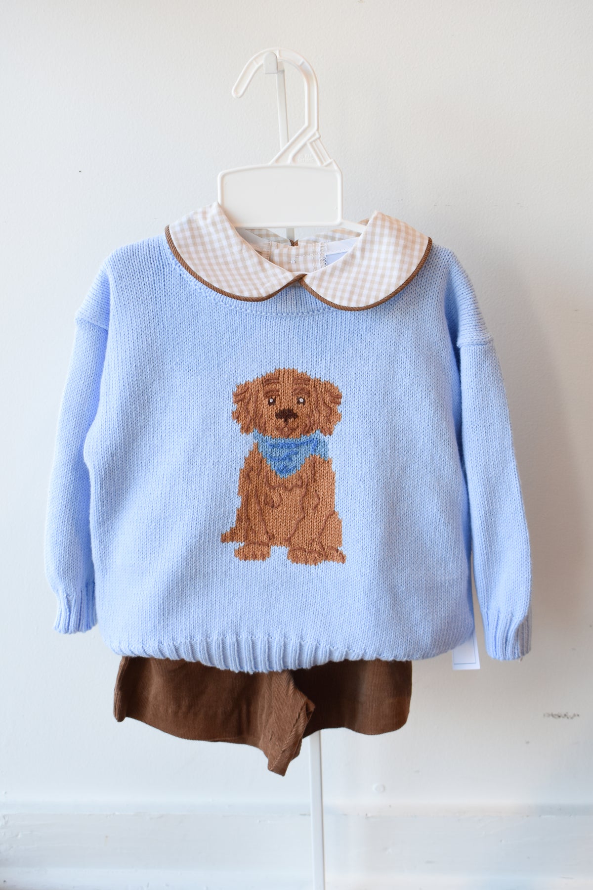 Blue Doodle Crew Sweater
