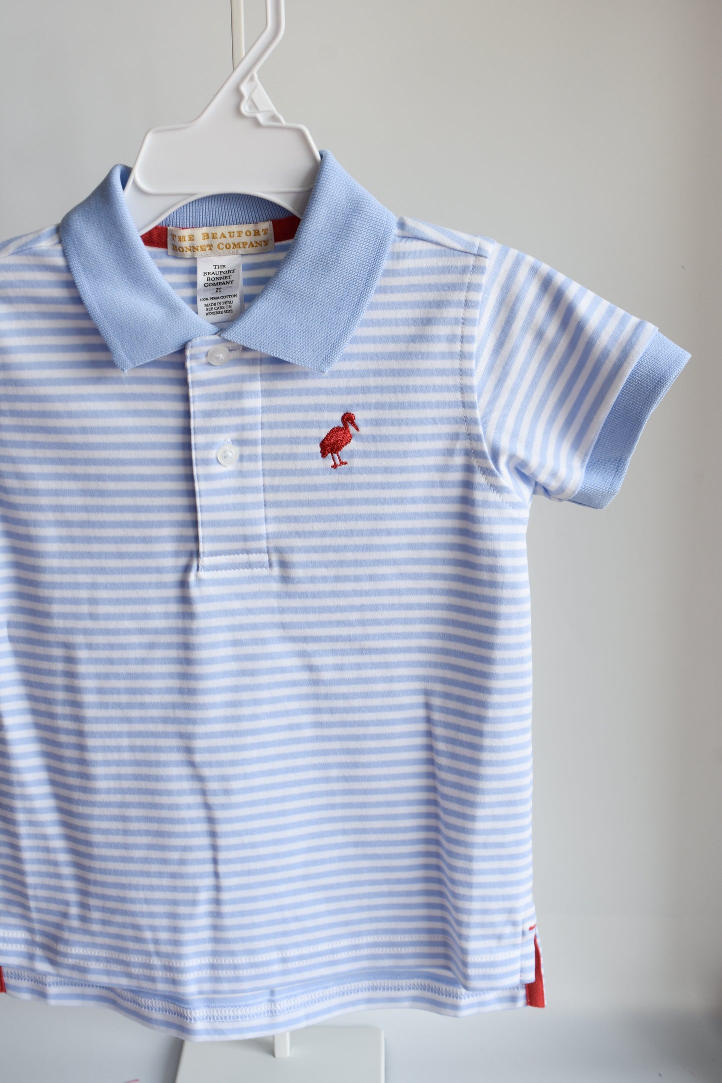 Prim & Proper Polo-Beale St Blue Stripe