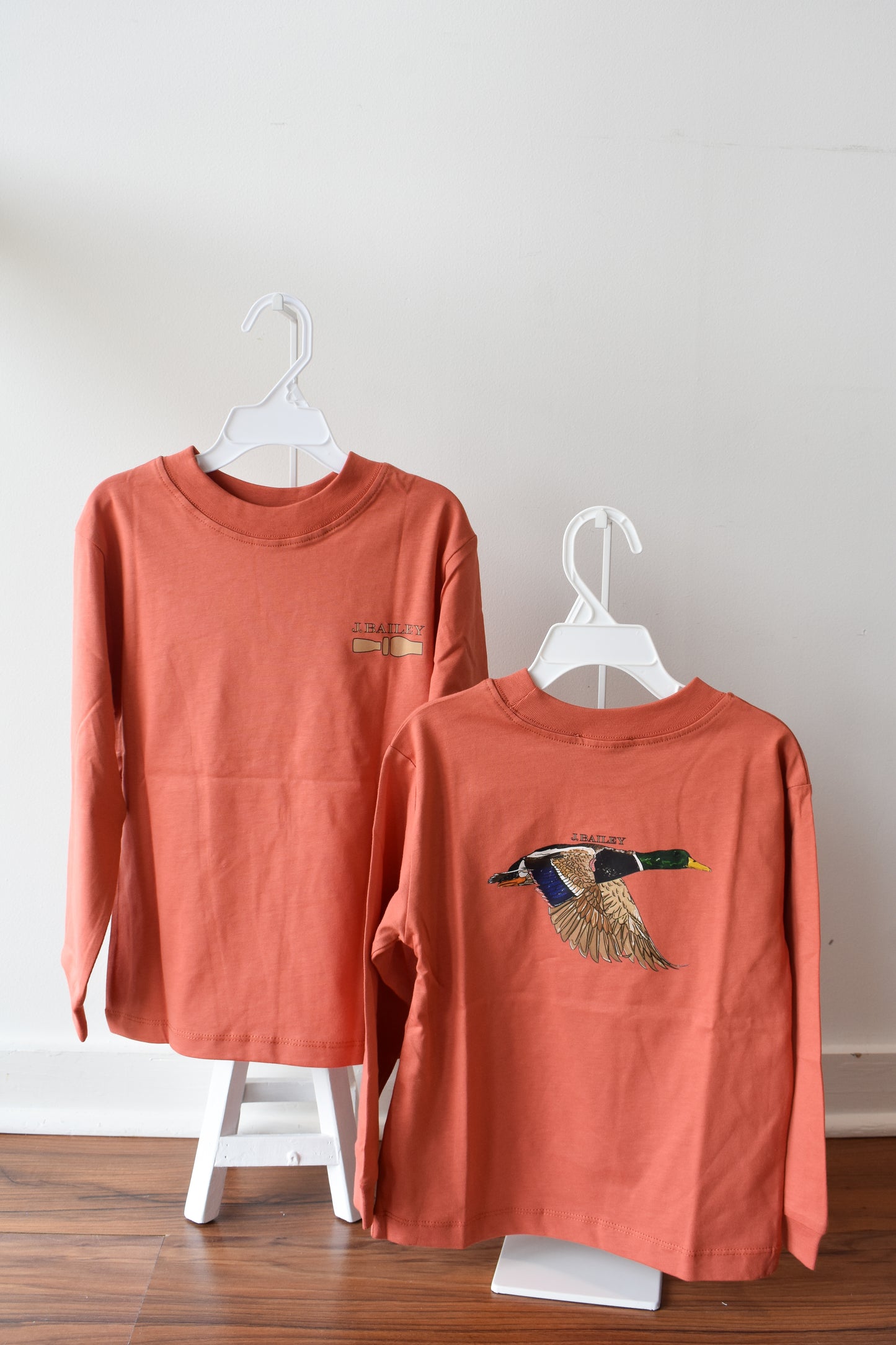 Long Sleeve Logo Tee-Mallard on Rust