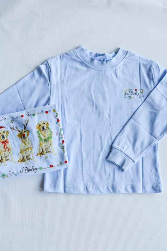 Happy Holidays L/S Logo Tee