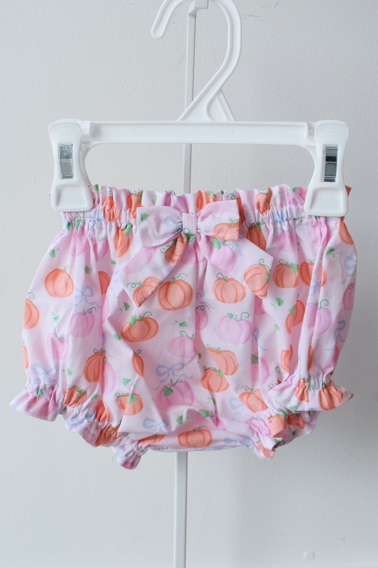 Piper’s Pumpkin Smocked Collar Knit Bloomer Set