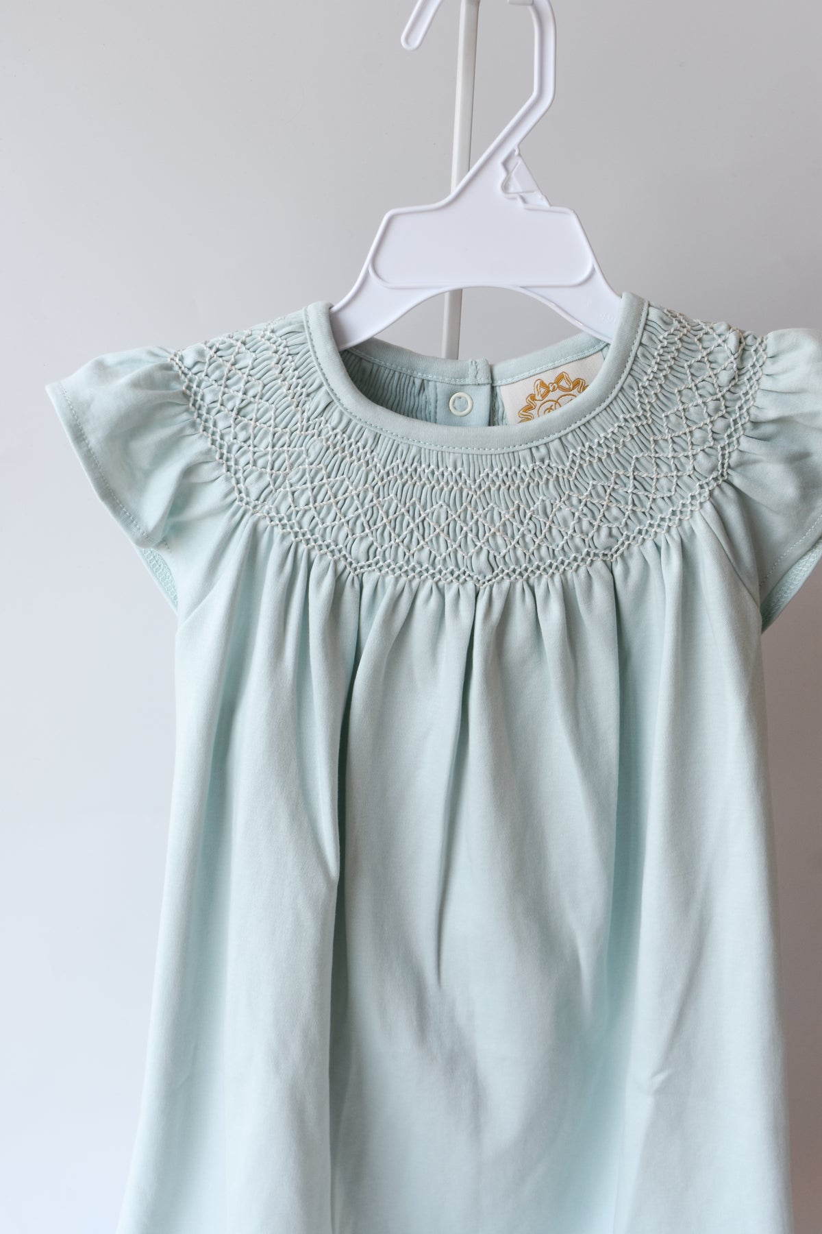 Angel Sleeve Sandy Smocked Dress-Old Greenwich Green