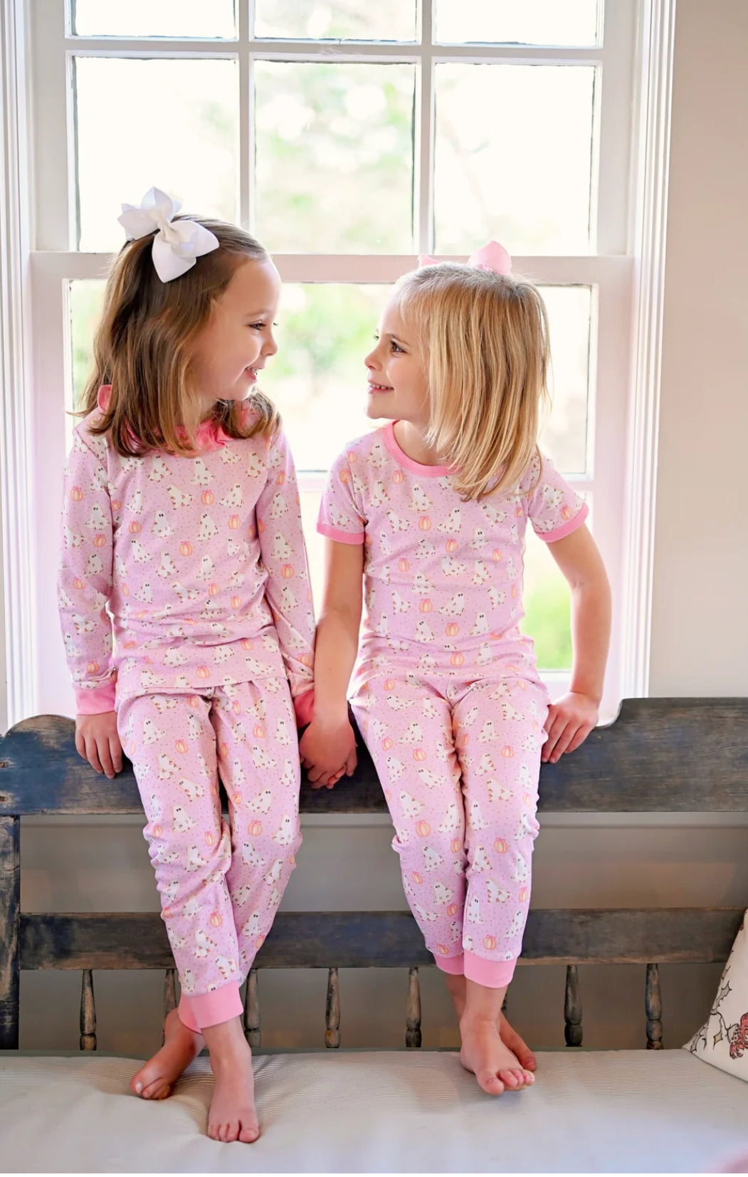 Girls Two-Piece Long Sleeve Jammies-Ghost