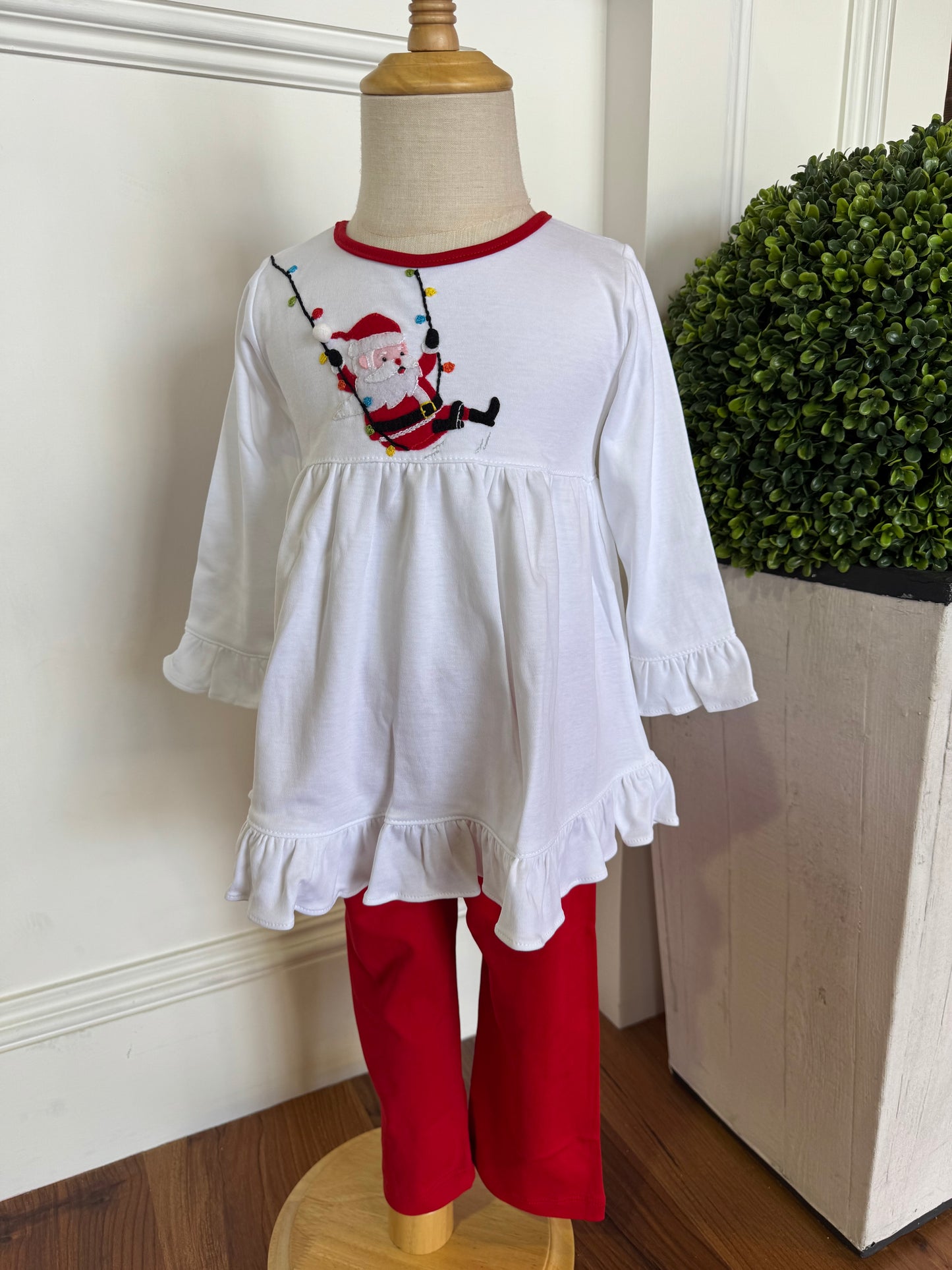 Ruffle Swinging Santa Pant Set